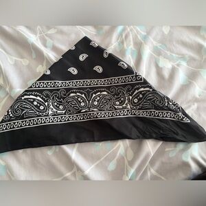 Black and White Paisley Bandana